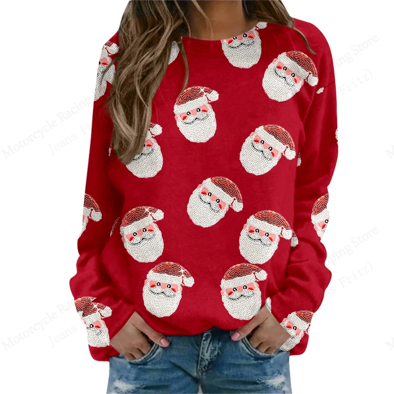 Weihnachten Elch Rentier Sweatshirts 3D Druck frauen Übergroßen Casual Raglan Langarm Pullover Harajuku Tops Weibliche Kleidung