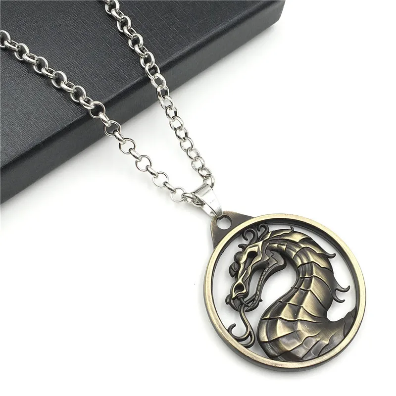 Mortal Kombat Keychain Fighting Game Dragon Jane Empire Pendant Vintage Metal Car Keyring llaveros Souvenir Jewelry Gift