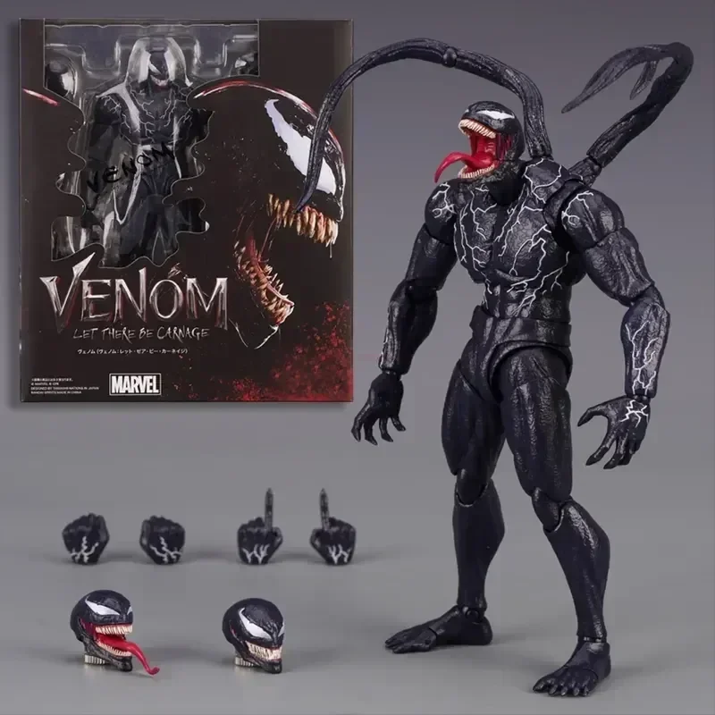 20cm Marvel Venom 2 SHF Legends Action Figure Joint Movable Toys Change Face Statue Model Doll Collectible Ornaments Toy Gift