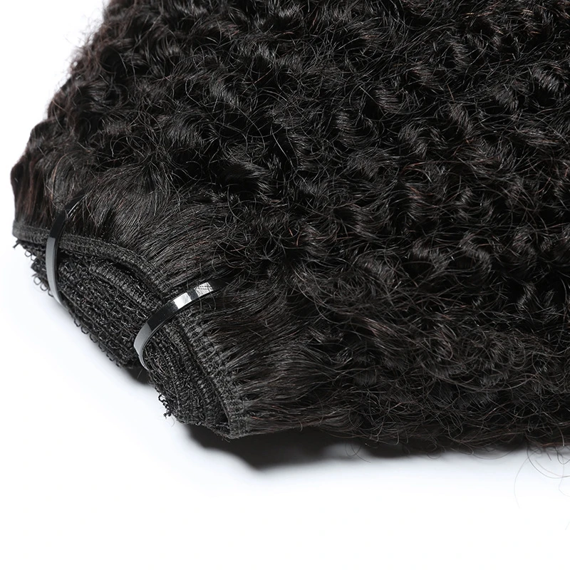 Clip nelle estensioni dei capelli capelli umani crespi ricci cuticola capelli Remy Clip ricci profondi Ins 8 pz/set 100g testa piena naturale nero 1B