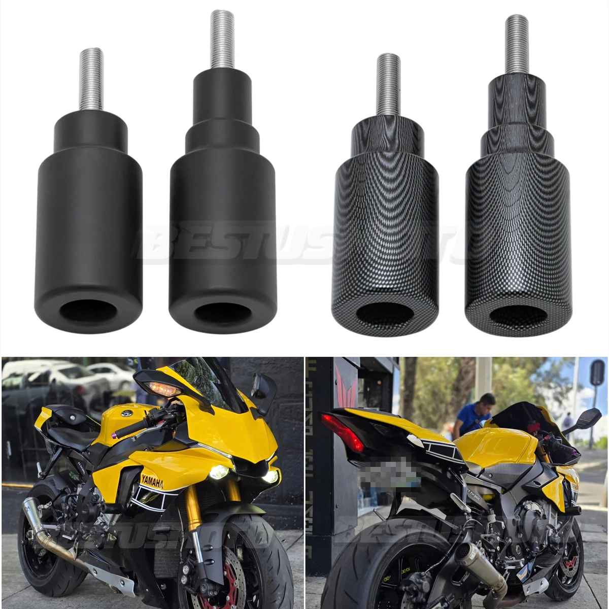 

Motorcycle Frame Sliders Crash Falling Protection For Yamaha YZF-R1 YZF-R1M YZF R1 R1M 2015-2024 MT-10 MT10 SP 2017-2024