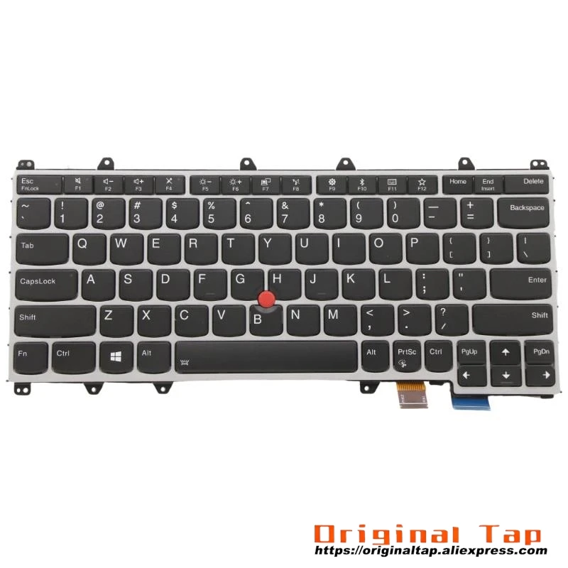 US English Backlit Keyboard for Lenovo Thinkpad X380 Yoga 370 5N20W68240 5N20W68276 5N20W68312