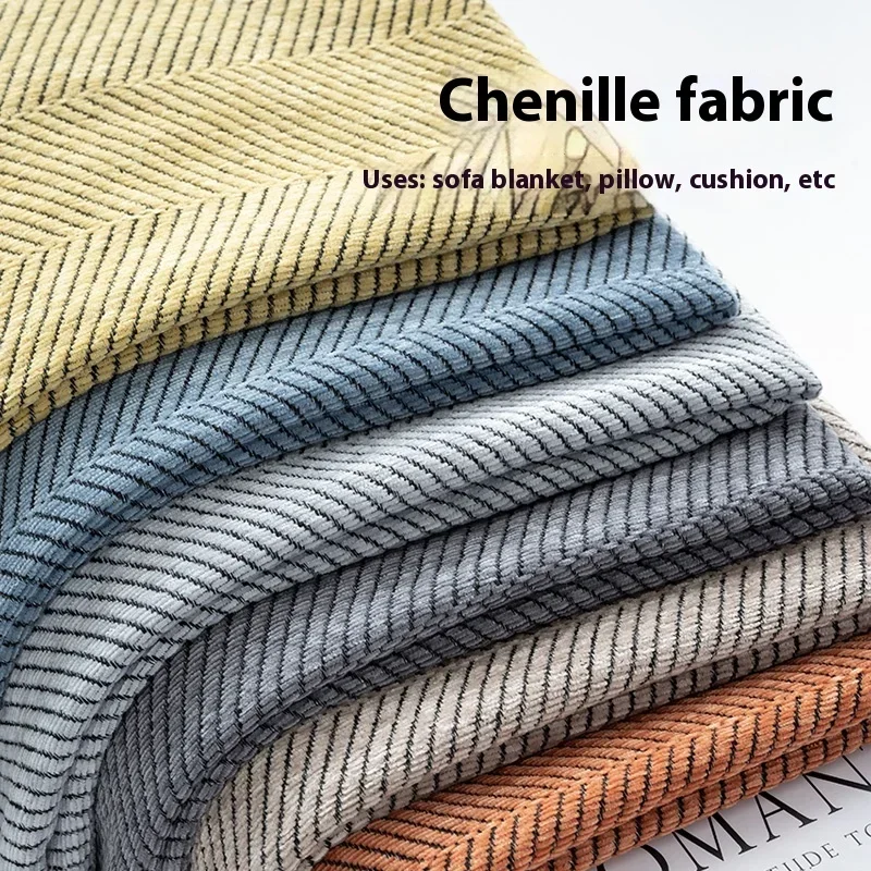 High Quality Chenille Fabric Thickened Textile Needlework Smooth Comfortable for Handmade Sofa Covers, Pillows, and Cushions