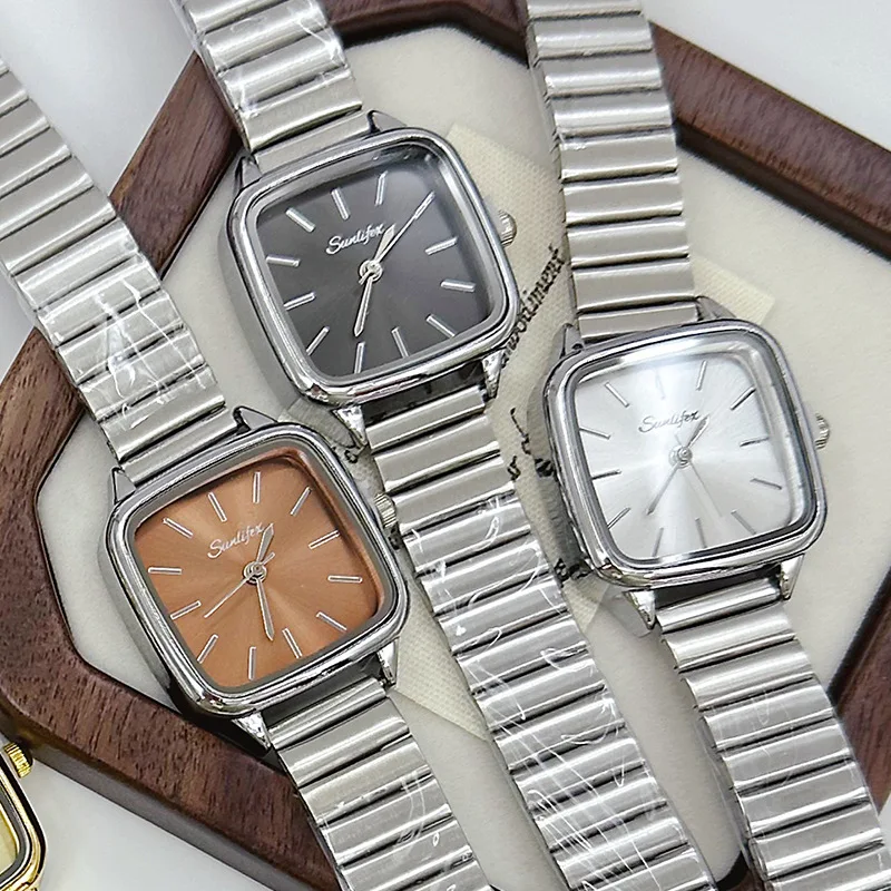 Elegant Women'S Wristwatch, Square Design, Trendy Retro Style, Simple And Sophisticated, Unique Women'S Wristwatch.