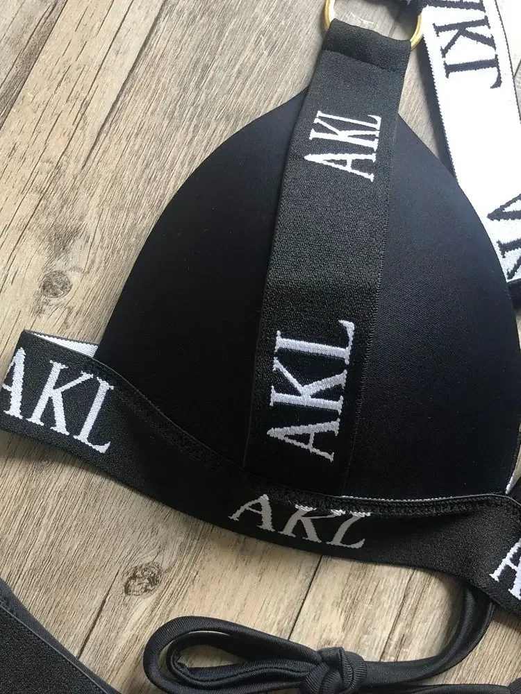 Sexy 2023 bikini set Brief print badpak vrouwelijke push up Bandage zwarte badmode vrouwen Biquini Zwemmen badpak Bader