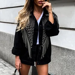 Autumn and Spring Black Cool Outdoor Jacket Street