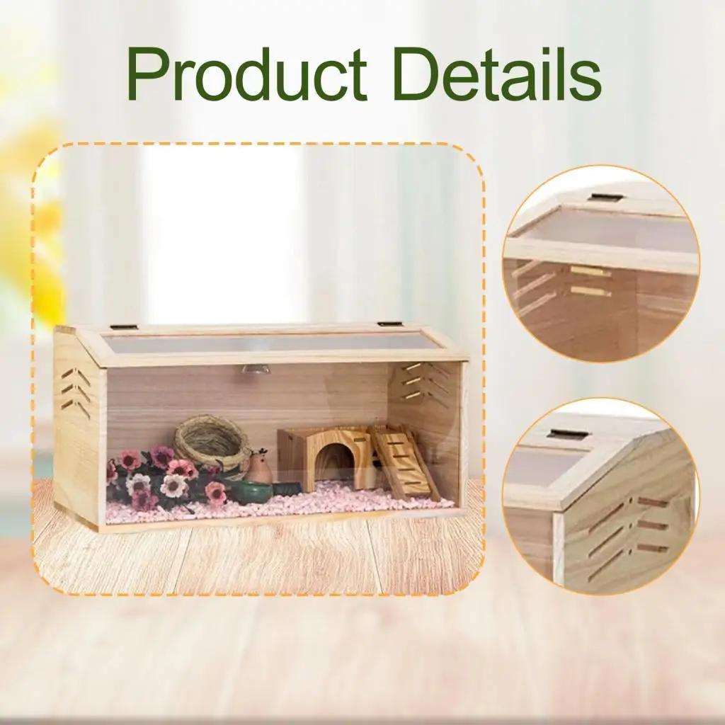 Mini gallinero de madera para cria de roedores pequeños - imagen 4