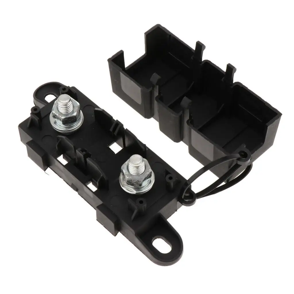 Bolt Down Mega Fuse 300A 60V + Mega Fuse Holder Box for Automotive, Forklift,