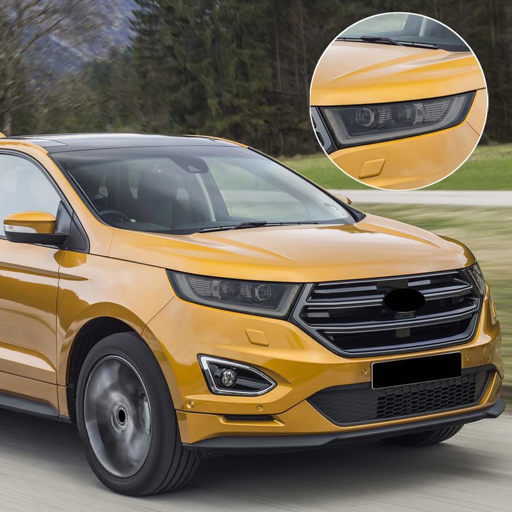 Película Protetora de Farol Automotivo para Ford Edge 2015-2023 Preto Fumê Pré-Cortada TPU PPF Kit de Vinil Automotivo de Alto Brilho Anti-Risco