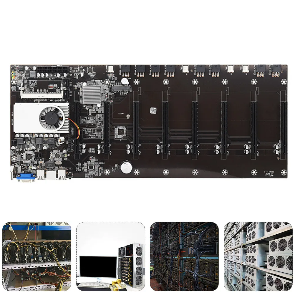 

8GPU CPU Mining Motherboard Ddr3 Slot High Performance Stable Voltage Low Power Consumption Quiet Operation Mining Machine