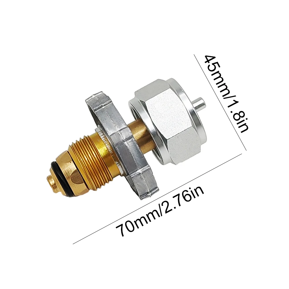 Gas Cylinder Regulator Valve Copper Gas Stove Connector Tank Head Adapter Camping Bottle Propane Transfer Nozzle for BBQ Picnic