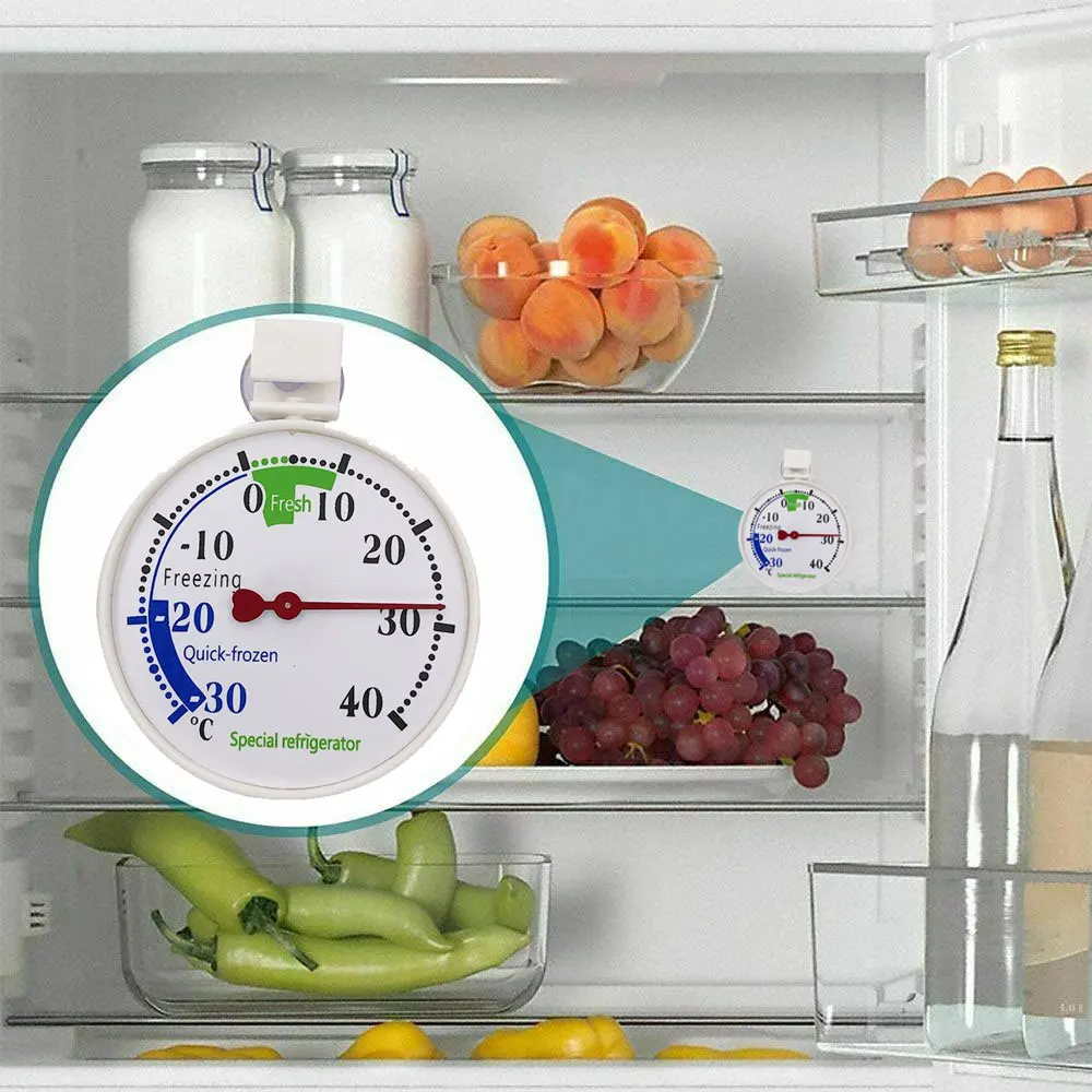 

White Refrigerator Freezer Thermometer Fridge Refrigeration Temperatu.OU Kitchen Thermometre Household Merchandises