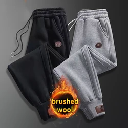 Autumn Winter Training Brushed Sweatpants Harem Cold Protection Men's Jogger Pants Thermal Versatile Casual Plush Trousers