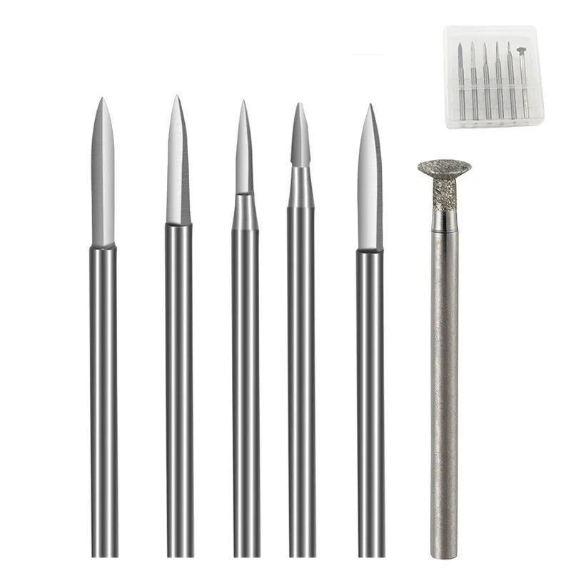 

6Pc Wood Carving Drill Bits 3mm For Rotary Tool Engraving Crafts Grinding Tool 3mm Sculpting Tool Wood Carving Drill Bit