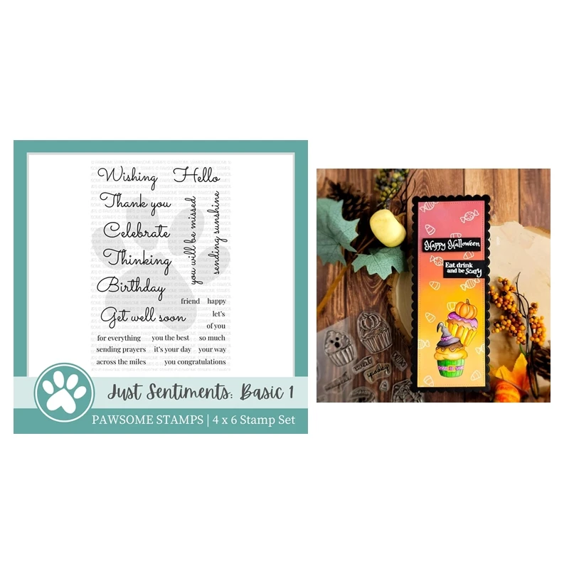 

Just Sentiments Basic Clear Stamps August 2022 New for Paper Making Scrapbooking Embossing Frame Card Craft Supplies