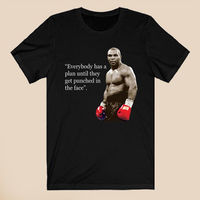 Iron Mike Tyson Quotes Men's T-Shirt Short Sleeve Casual Cotton O-Neck T Shirt