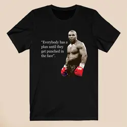 Iron Mike Tyson Quotes Men's T-Shirt Short Sleeve Casual Cotton O-Neck T Shirt