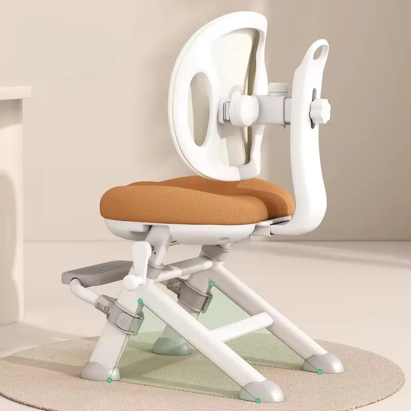Kids Adjustable Study Chair, Ergonomic Posture Correcting Desk Chair, Student Writing Seat for Home & School