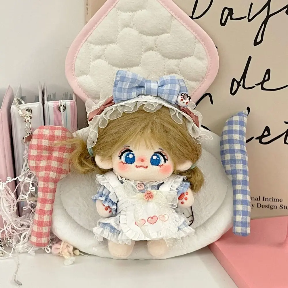 Head Cover 10cm Cotton Doll Dress Lolita Shoulder Strap Skirt Cotton Doll Clothes Hoodies Sweet Plush Toy Clothes