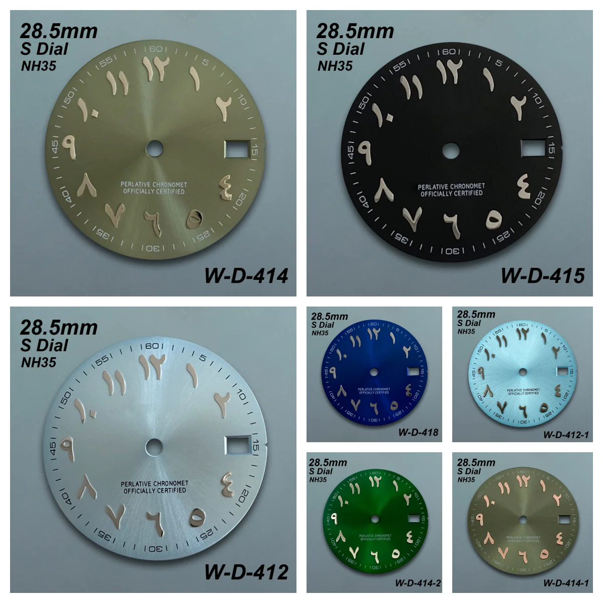

28.5mm S Logo Arab Sunburst Dial Fit NH35/NH36/4R/7S Movement High Quality Sunray Dial Watch Modification Accessories
