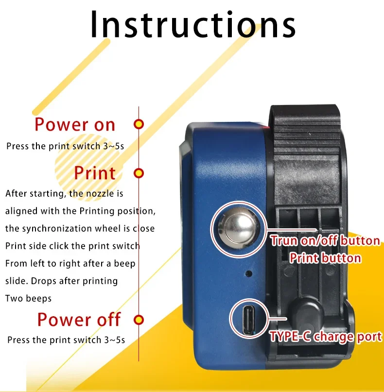 12.7MM 25.4MM Hot Selling Portable Automatic Mini Handheld Inkjet Printer