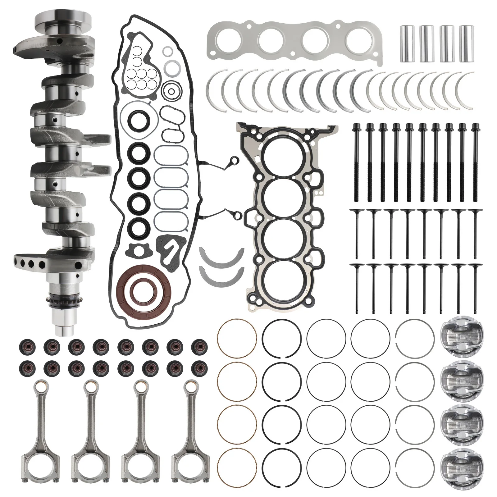 G4NC 2.0L Engine Overhaul Rebuild Kit & Crankshaft & 4x Con Rods For Hyundai KIA