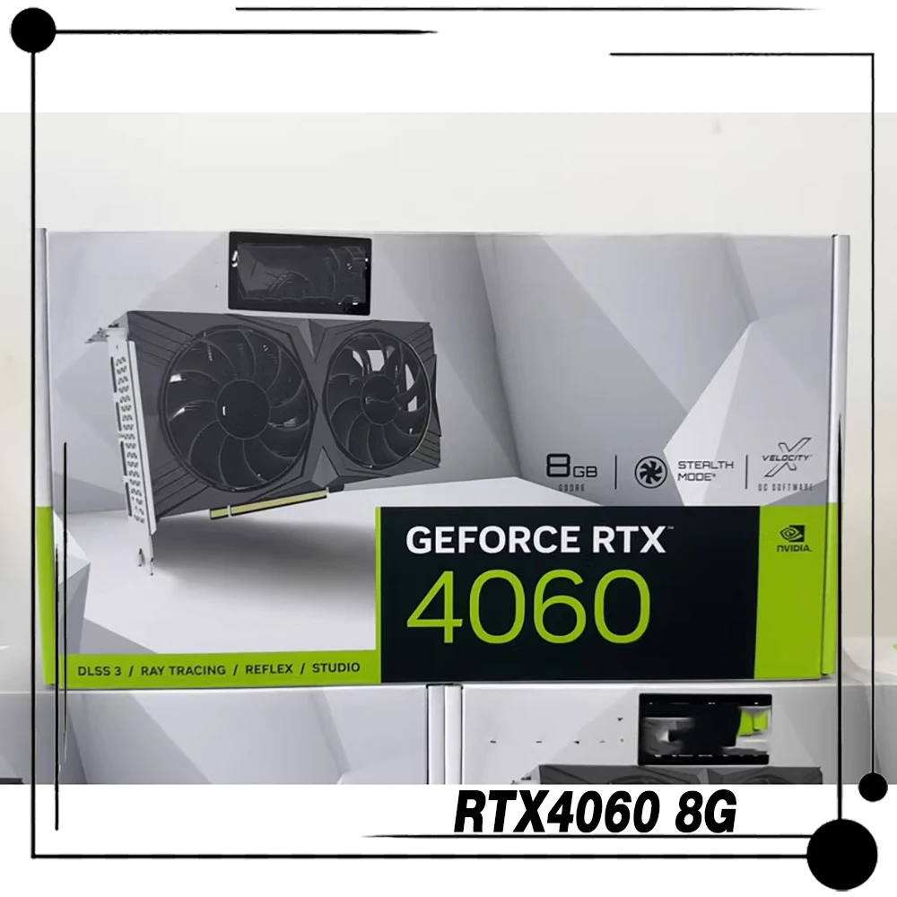 GEFORCE RTX4060 8G For PNY RTX4060 8G VERTO DUAL FAN Control Desktop Independent Graphics Card