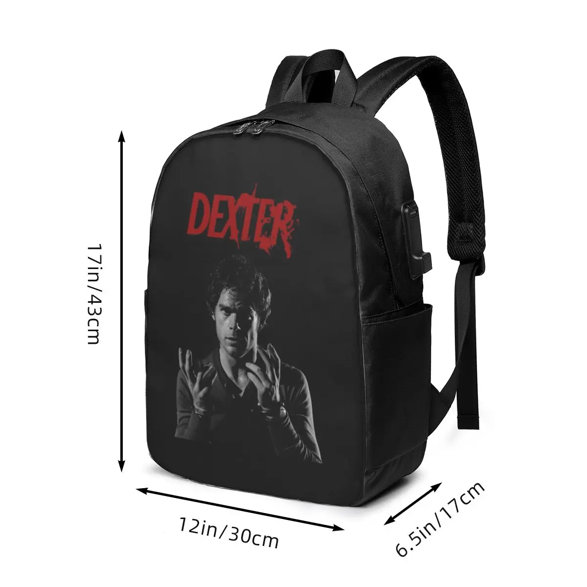 Movie Dexter Morgan Backpack Travel Notebook Bag Computer College Student School Bag Laptop Shoulder Bags for Men Women view 6