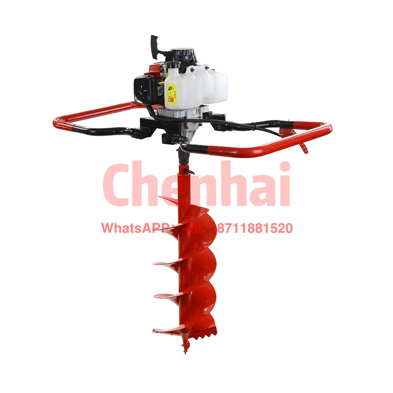 Powerful 68CC 2 Stroke Earth Auger 2-Man Post Hole Digger Machine