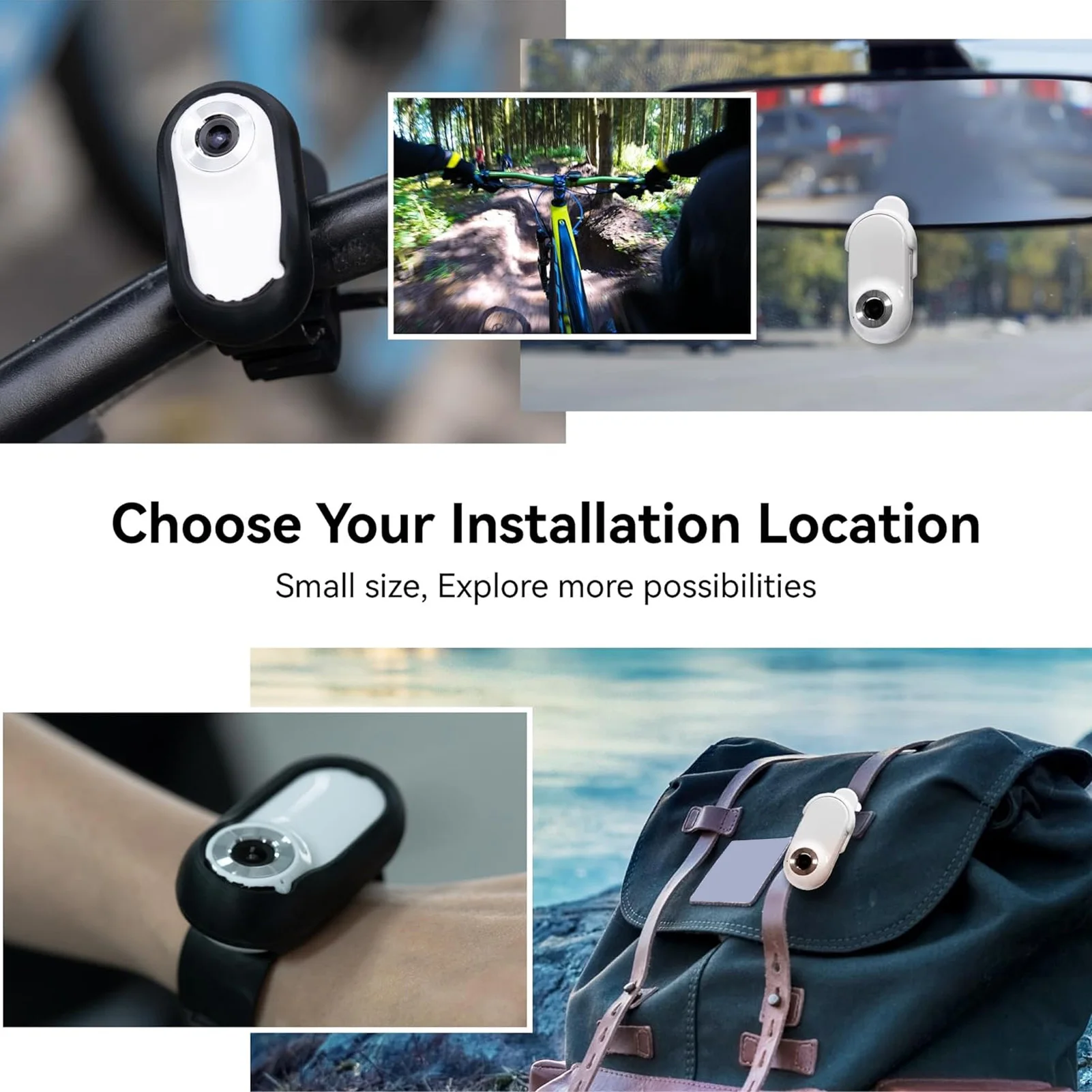 كاميرا طوق الحيوانات الأليفة بزاوية واسعة 120 درجة كاميرا عمل الحيوانات الأليفة تدعم بطاقة الذاكرة عالية الدقة مع سجلات الفيديو للخارجية للقطط #4