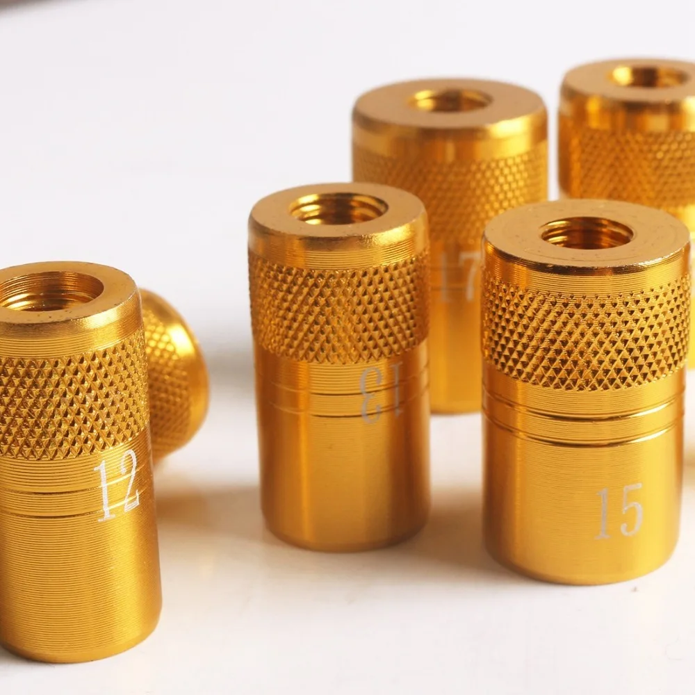 5 قطعة 10 حجم الصيد صافي قضيب جراب موصل سبائك الألومنيوم قضيب أجزاء المسمار صافي رئيس محول ملحق الذكور إلى الإناث