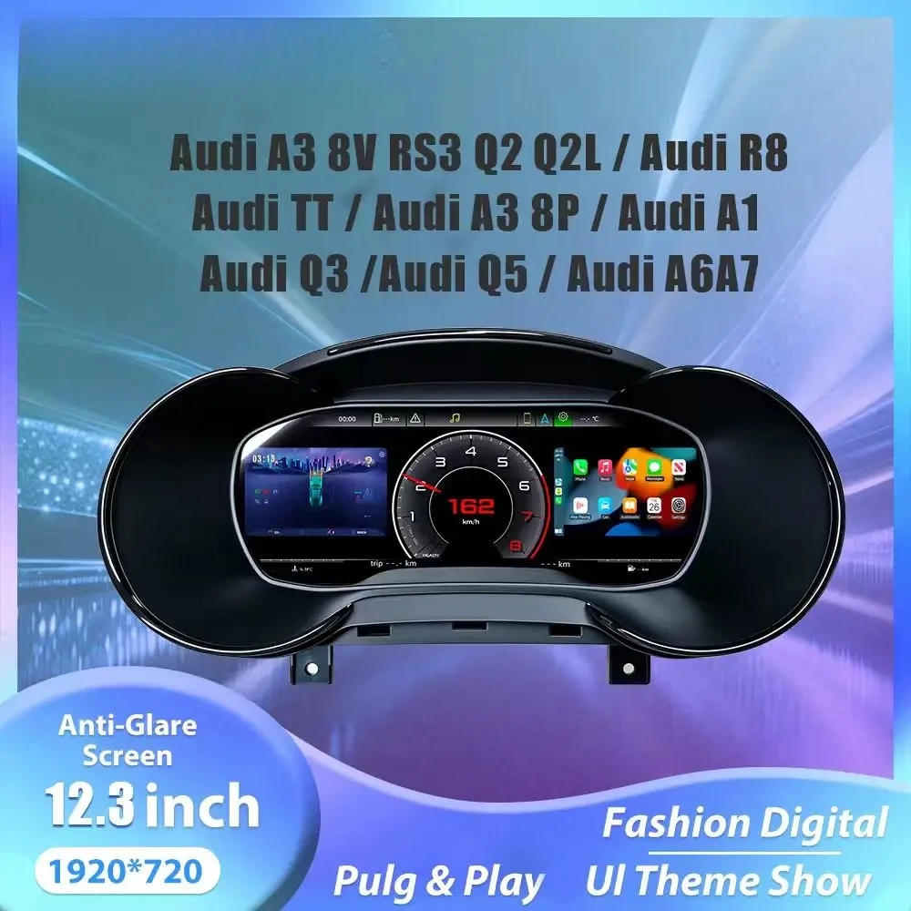 Цифровая ЖК-панель приборов для Audi TT A3 8V S3 Q2 Q2L A3 8P A1 S1 Q3 Q5 A6 A7 R8, виртуальная приборная панель, спидометр.