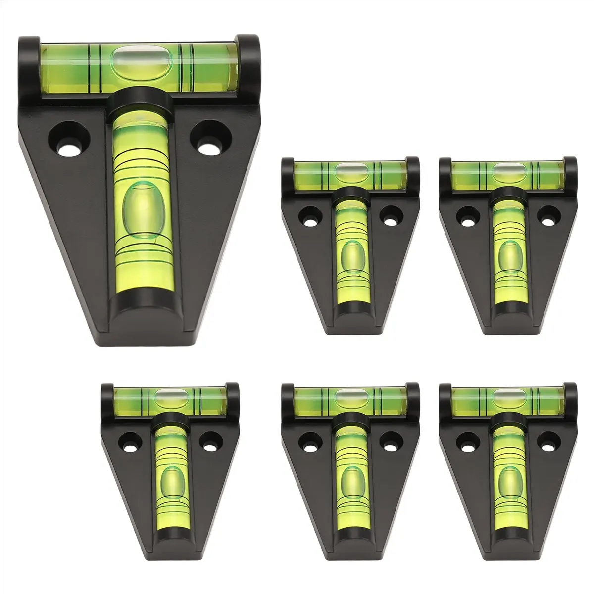 A24I 6 Pack RV T Level, 2 Way T-Type Check Bubble Level for Caravan RV Trailer Motorhome Machines Boat