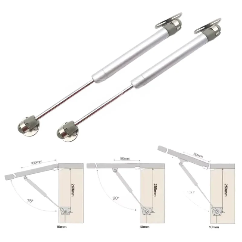 2/4pcs Pneumatic Rod 20/40/60/80/100/200N Furniture Hinge Kitchen Cabinet Door Lift Pneumatic Support Hydraulic Gas Spring Stay