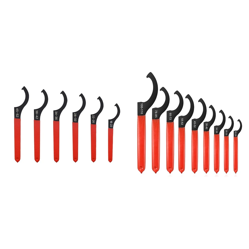 6 Piece or 9 Piece Hook Wrench Set High Carbon Steel Heat Treated for Mechanical Repair and Fastener Adjustment