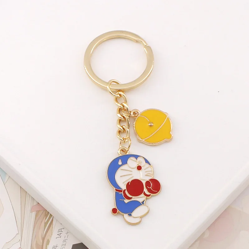 Anime giapponesi Doraemons Kawaii cartone animato portachiavi con motivi anime merchandise zaino fascino piccolo regalo