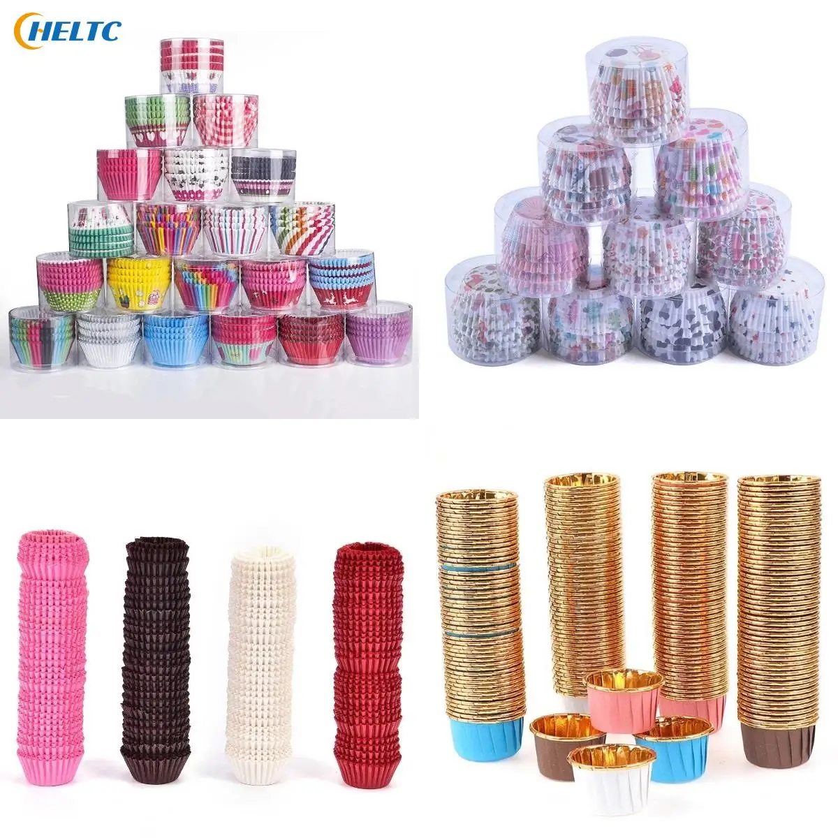 50/100/500Pcs Muffin Cupcake Liner Cake Wrappers Baking Cup Tray Case Cake Paper Cups Pastry Tools Party Supplies Cupcake Cases