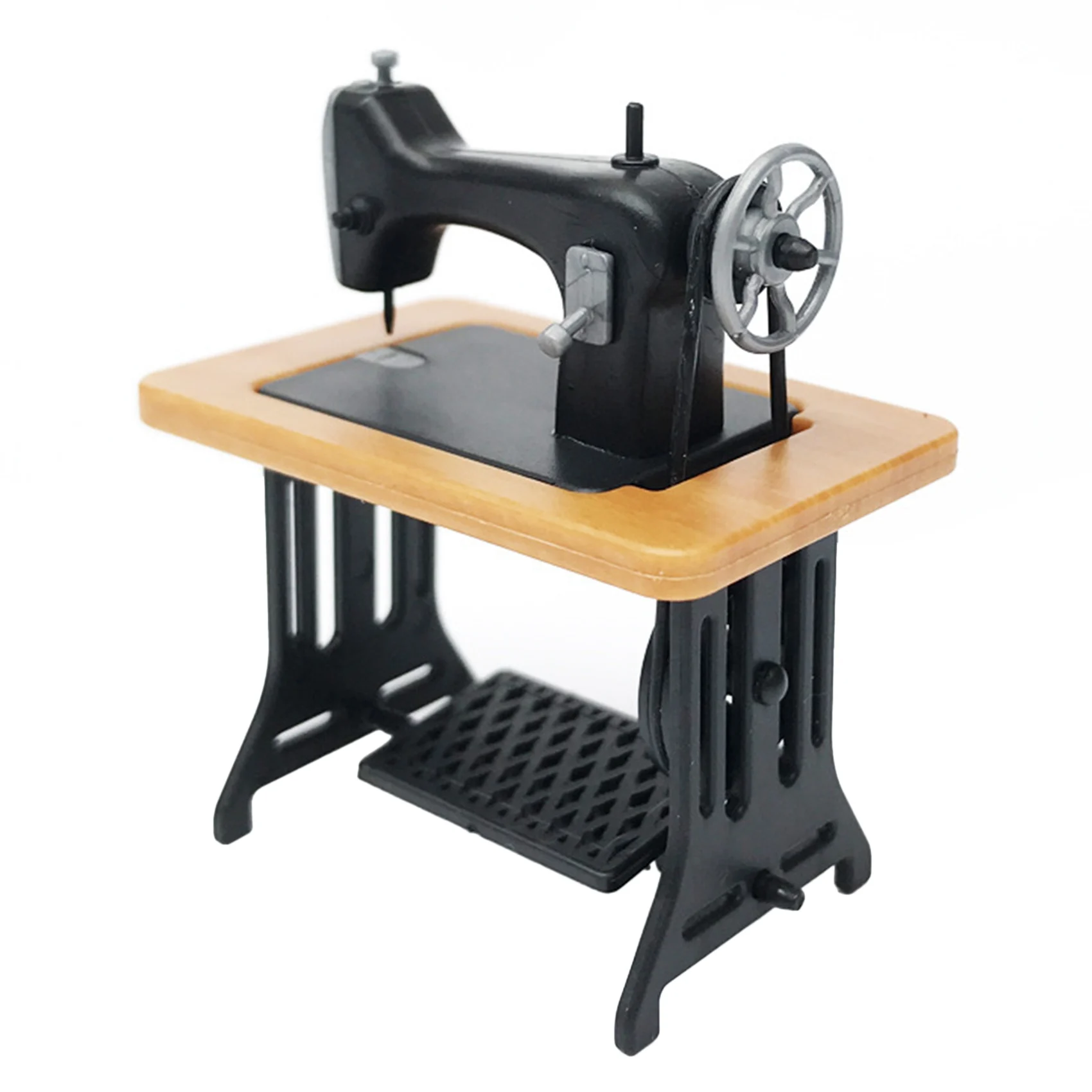 ماكينة خياطة أثاث مصغر لبيت الدمى BAAA-1/24 ملحقات ديكور بيت الدمى للأطفال ألعاب بيت الدمى باللون الأحمر