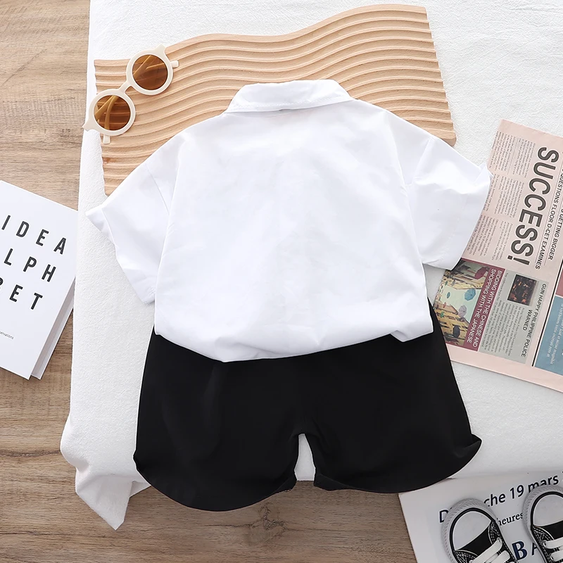 New Baby Girls Boys Clothing Toddler Summer Fashion Children Clothes Suit Infant Baby  Boys Solid T Shirt Pants 2Pcs/Set