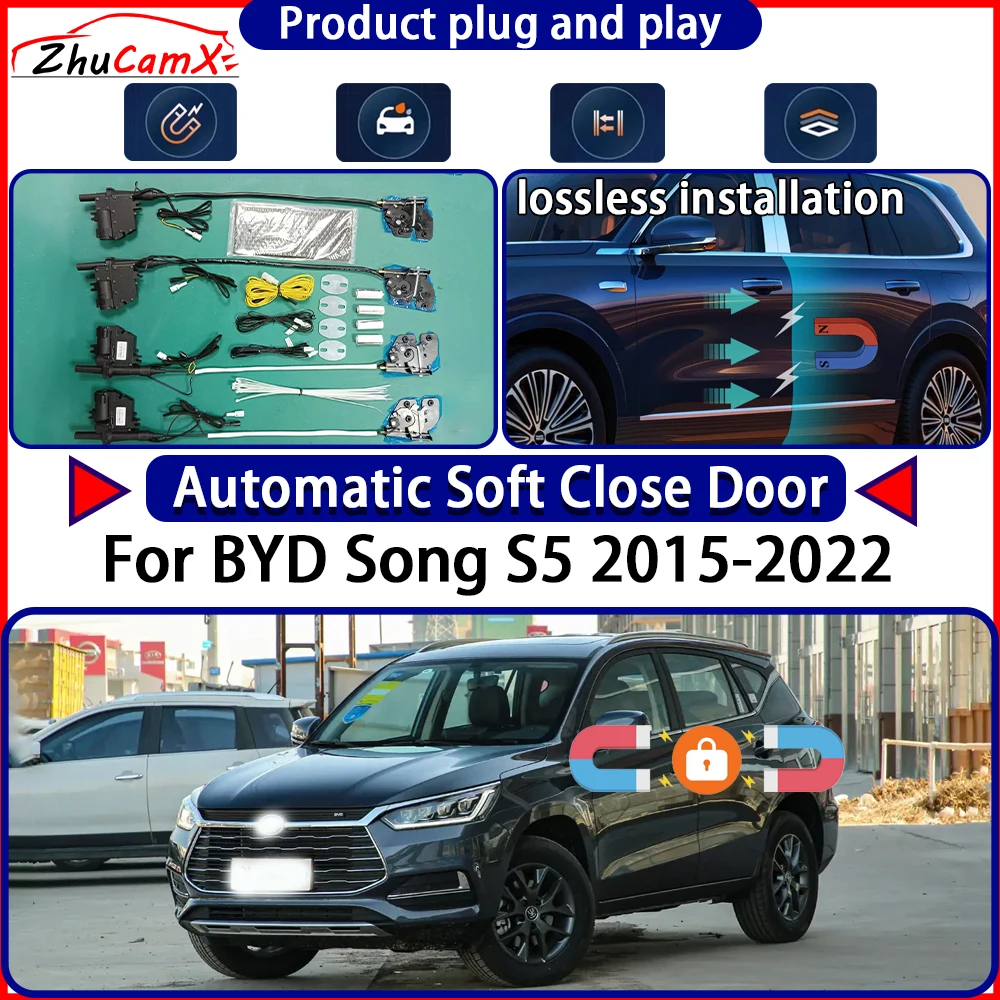 

OEM Электрический привод дверного замка для BYD Song S5 2015-2022 Комплект мягких закрывающих дверей Система защелки с автоматической выдвижной дверью Легко закрывается