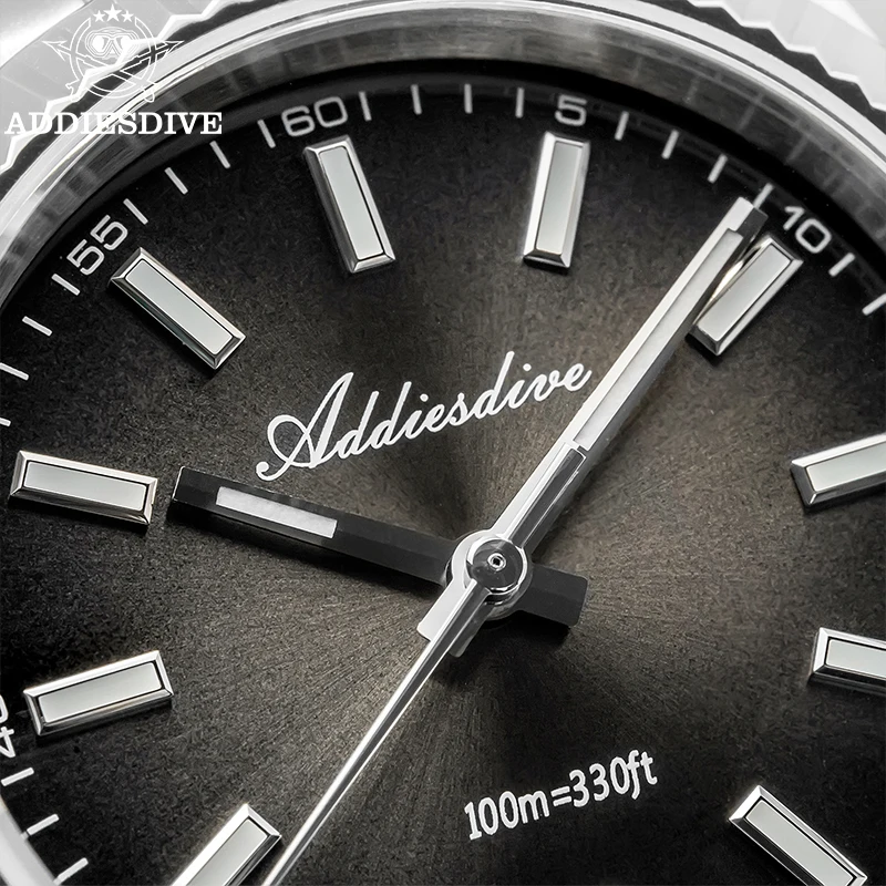 ADDIESDIVE 36mm Watch For Man Sapphire Glass Jubilee Strap 10Bar Waterproof VH31 Movement BGW9 Super Luminous Quartz Watches