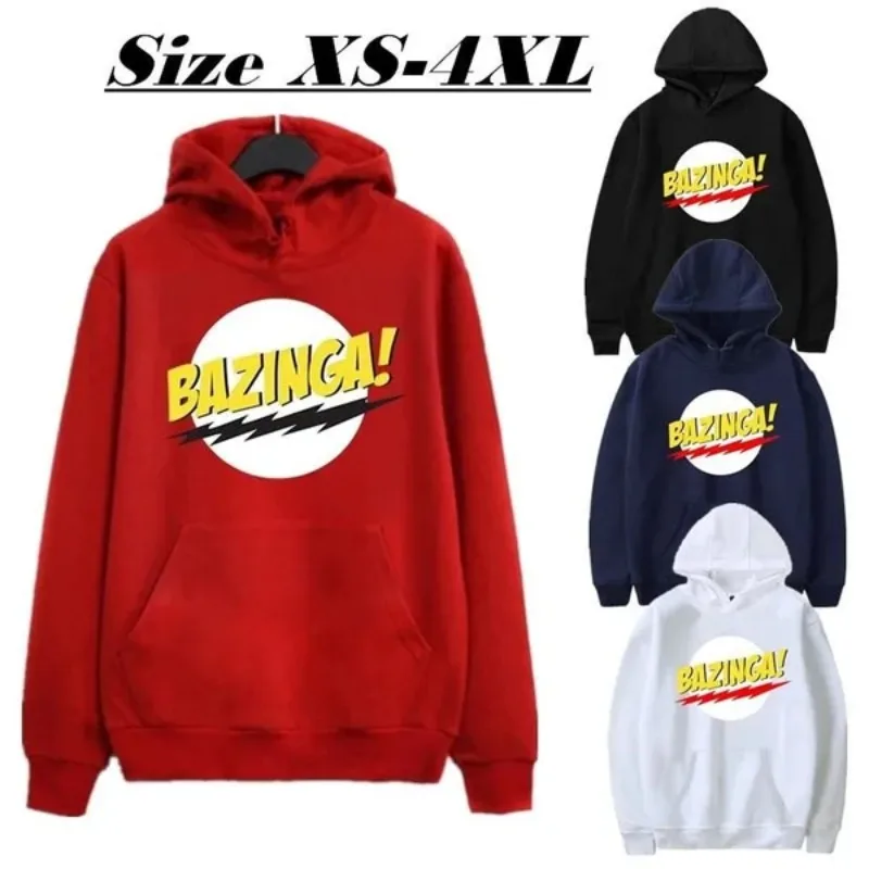 

Hot Usa Movies Tv Fashion Big Bang Theory Bazinga Printed Hoodies Unisex Casual Hooded Sweatshirt Pullovers Jackets Coat Tops