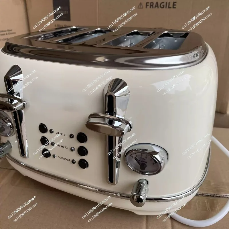 Fully automatic toaster, home and commercial toaster  Retro four-piece toaster