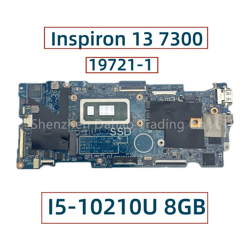 19721-1 Mainboard For Dell Inspiron 13 7300 Laptop Motherboard With Core i5-10210U 8GB-RAM CN-0Y3H95 0Y3H95 Y3H95 Fully Tested