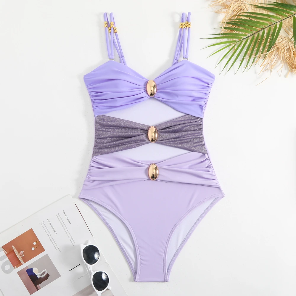 CPUTAN 2024 Sexy Bikini Set Brazilian Biquini Women Push Up One Piece Swimwear Skirt Bathing Suit Girls Summer Beachwear Dress