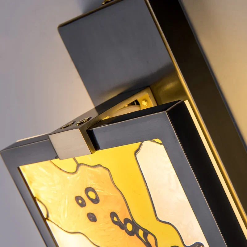 وحدة إضاءة LED جداريّة مصباح غرفة نوم السرير المنزل الحديث الداخلي الكلاسيكي أضواء الديكور الممر الشمعدان خلفية فانوس تركيبات