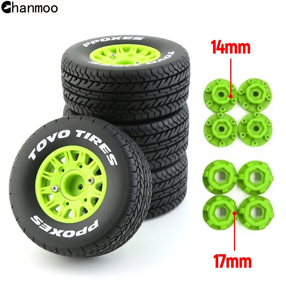 

Chanmoo 1/8 1/10 Short Course Truck Tires 113mm Wheels Tyre With 12 14 17mm Hex for Traxxas Slash Arrma SENTON VKAR RC Car