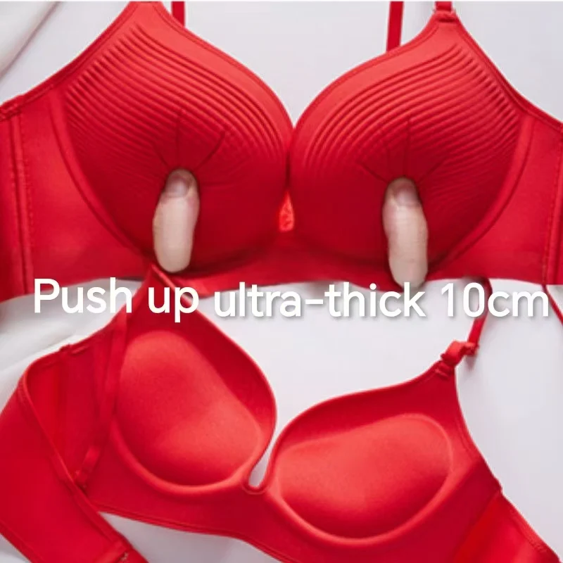 

Ultra Thick 10cm Push Up Bra for Small Breasts Seamless Invisible Lingerie with No Marks Natural Cleavage Enhancement
