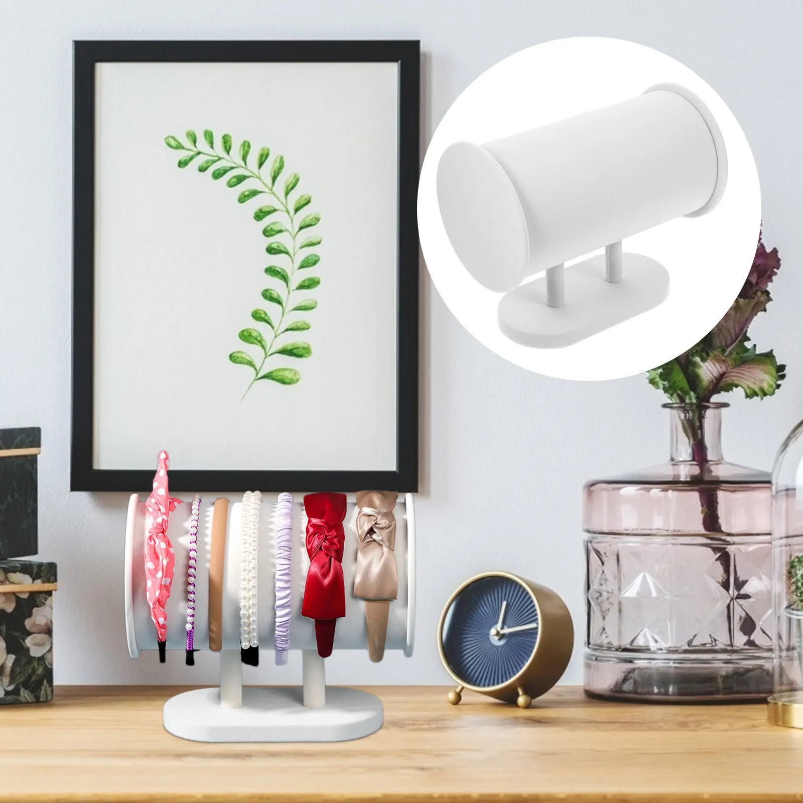 

Dressing Table Headband Holder Rack Compact Hair Hoops Stand for Women Easy Access Hairband Storage Organizer Sturdy Structure