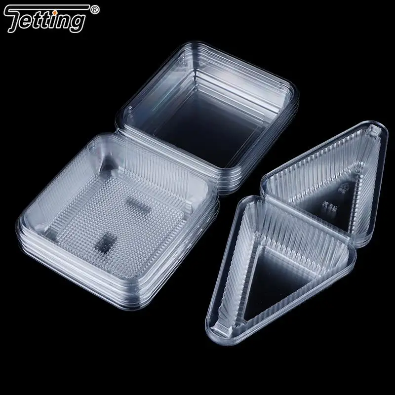 10Pcs Square Cheesecake Boxes Slice Cake Box Triangle Pie Holders Cake Box Cupcake Slice Container For Bakery Party Wedding